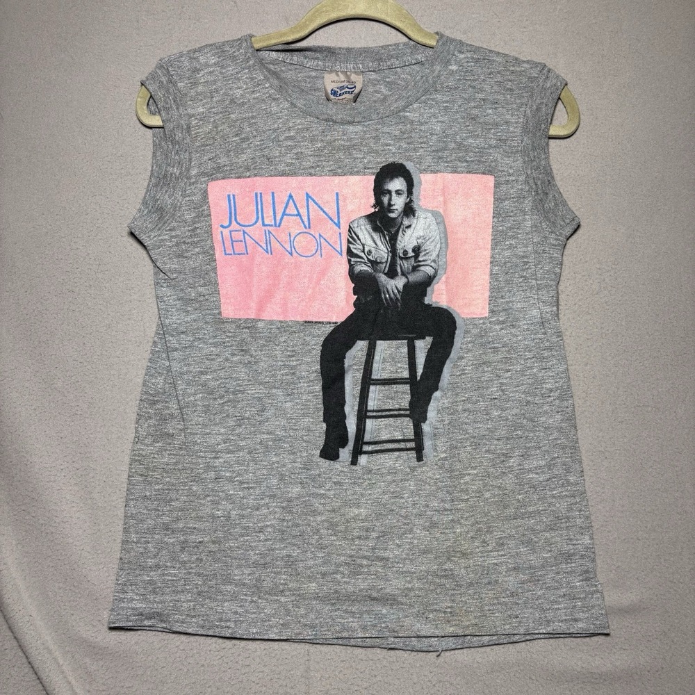 Rare Julian Lennon Vaiotte 1985‎ Concert Tour T-shirt Medium With Sneakers Tag